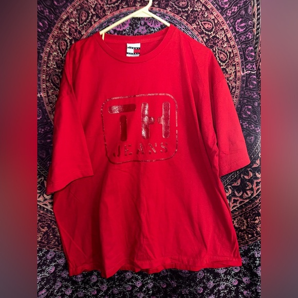 Vintage Tommy Hilfiger Vibrant Red Tee - Picture 1 of 5